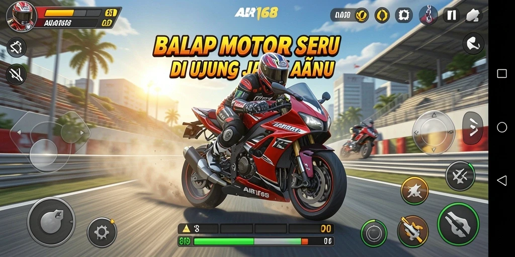 Tampilan gameplay AIR168 yang memacu adrenalin.