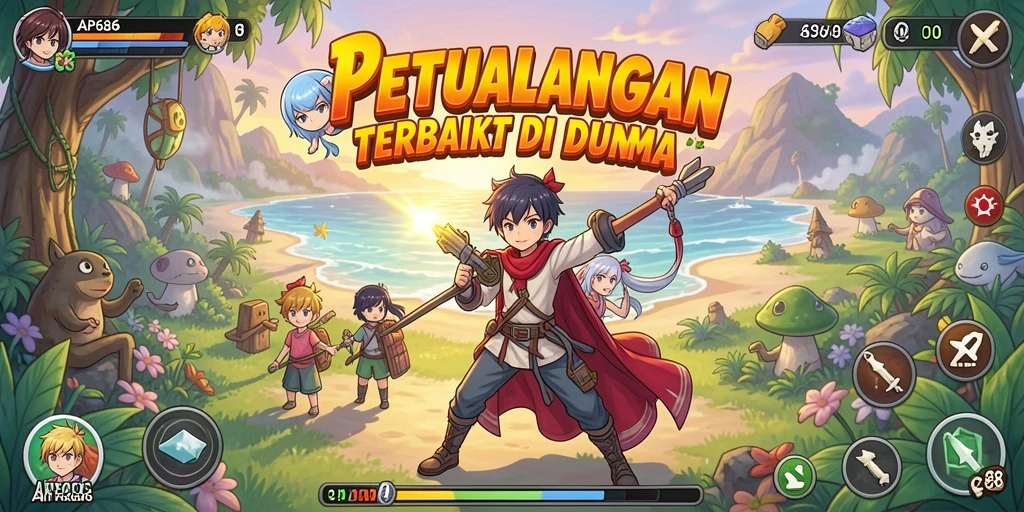 Tangkapan layar dari gameplay menampilkan aksi seru dalam game Anime.