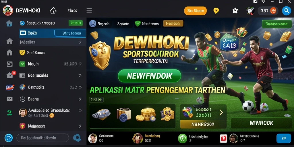 Tampilan screenshot DEWIHOKI memamerkan fitur taruhan olahraga yang menarik.