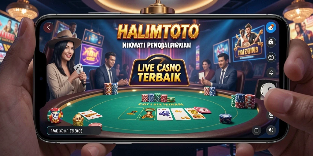 Tampilan menarik dari gameplay Live Casino HALIMTOTO yang mendebarkan.