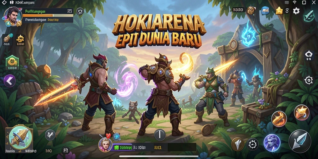 Tampilan gameplay HOKIARENA yang menampilkan petualangan seru di dunia penuh misteri.