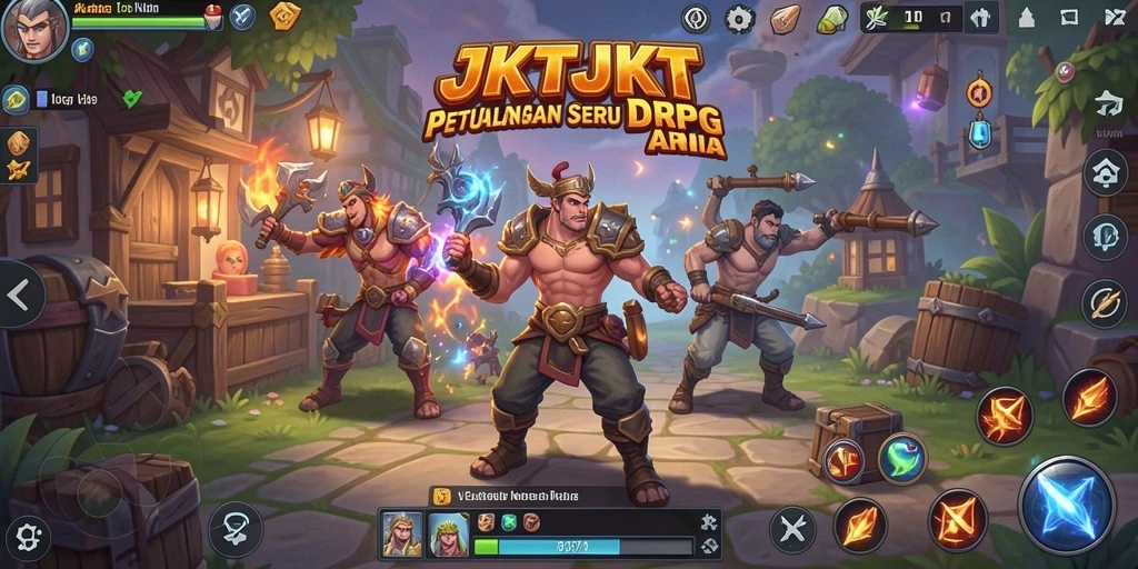 Tampilan dinamis dalam gameplay ARPG JKTJKT yang mengesankan.
