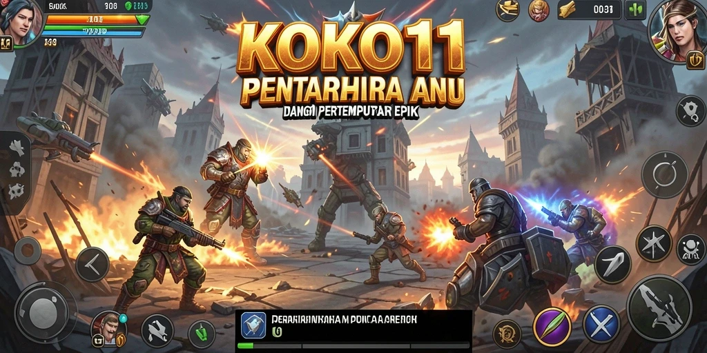 Screenshot KOKO11 menampilkan aksi seru dalam pertempuran Tower Defense.