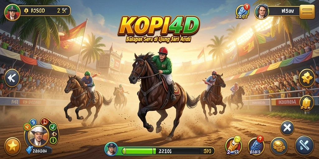 Tampilan aksi balapan seru di KOPI4D.