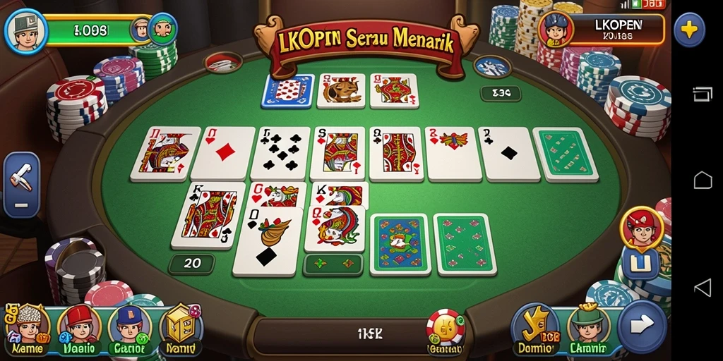 Tampilan gameplay seru dari game Domino LKOPEN.