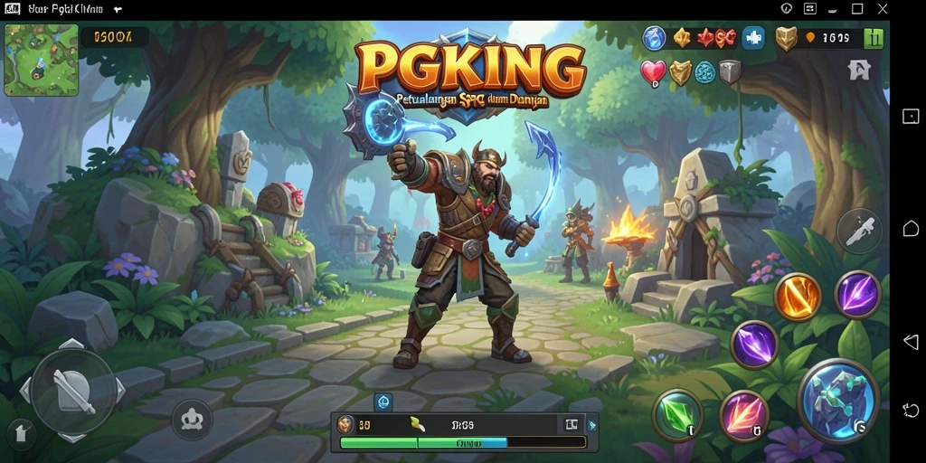 Tampilan gameplay PGKING yang seru dan mendebarkan.