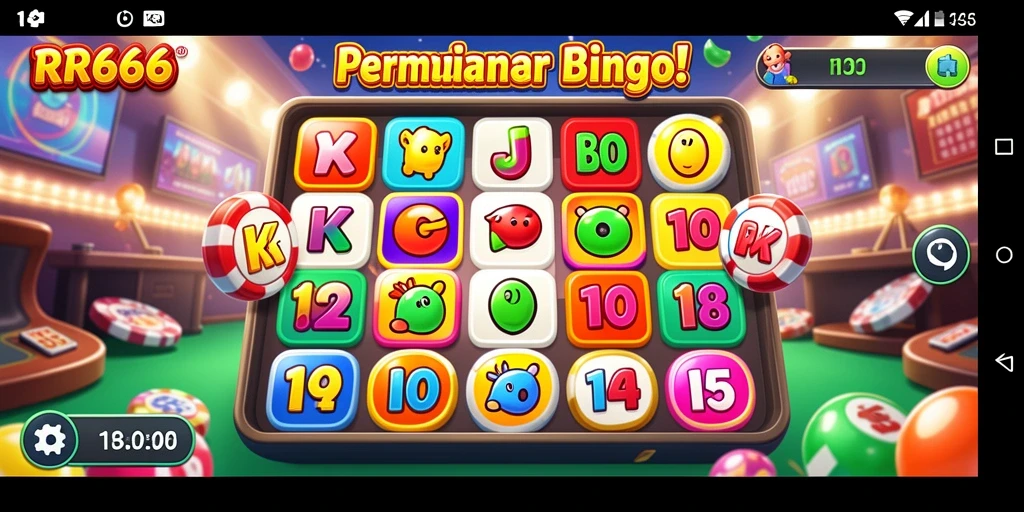 Tampilan gameplay seru dalam permainan Bingo RR666.