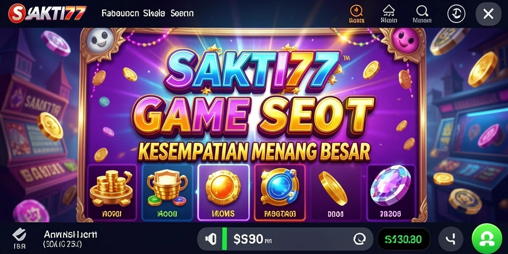 Tampilan gameplay menarik dari permainan Slot SAKTI77.