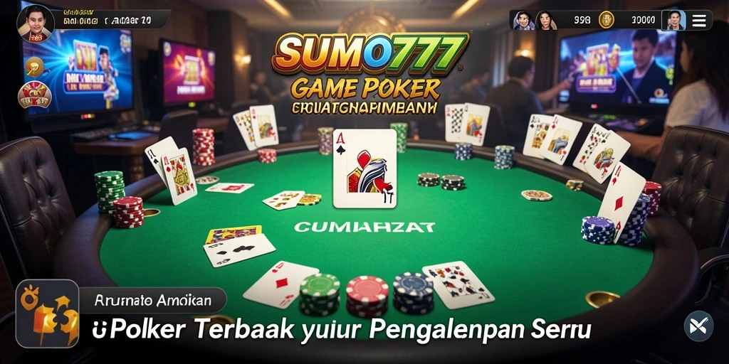 Tampilan gameplay Poker yang seru dan menantang di SUMO777.