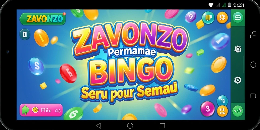 Tampilan gameplay seru di ZAVONZO dengan kartu Bingo.